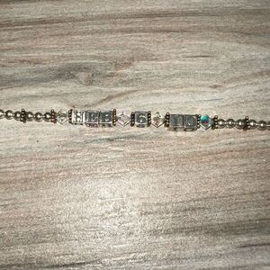 Vintage Birthverse Heb 6 10 Bracelet Women Unstamped Silver Classic Bible Verse